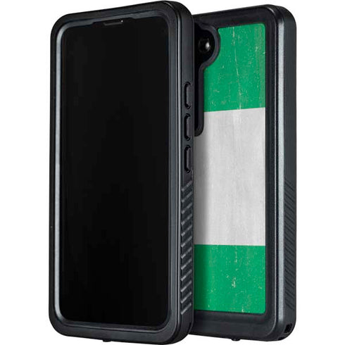 Nigeria Flag Distressed Galaxy S23 Plus Waterproof Case